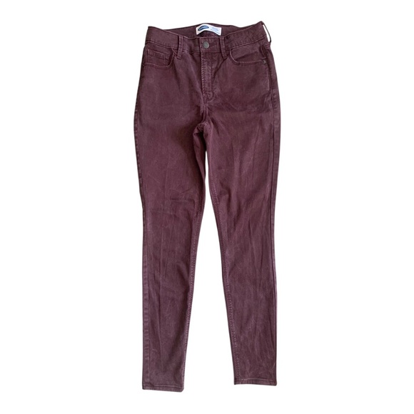Old Navy Denim - Old Navy Women's Burgundy Super Skinny High Rise Jeans